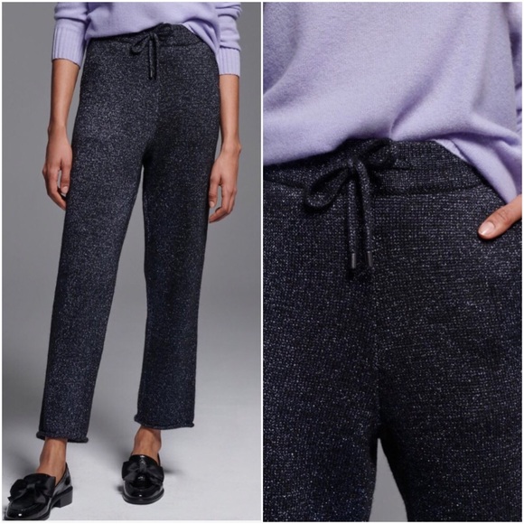 NWT ANTHROPOLOGIE TOULOUSE KNIT PANTS IN NAVY - Picture 7 of 7